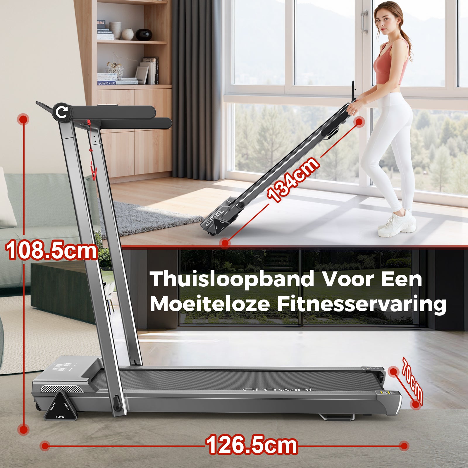 Glowup Mill Elite - Loopband met bluetooth speaker